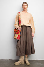 Dreamy Days Eyelet Lace Mineral Washed Pullover (Almond)