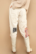 Patchwork Ankle Length Jeans (Cream)