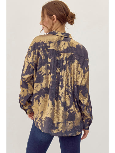 Golden Hour Metallic Top (Denim)