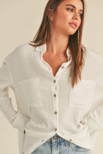 Double Gauze Button Down Shirt (White)