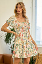 Tea Time Floral Dress (Ivory)