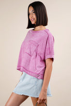 Easy Breezy Knit Pocket Tee (Orchid)