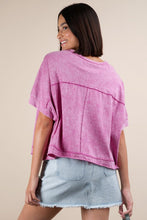 Easy Breezy Knit Pocket Tee (Orchid)