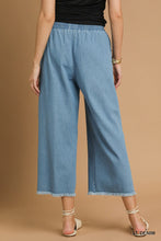 Easy Does It Frayed Wide-Leg Denim Pants (Light Denim)