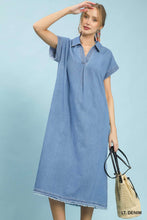 Living in Denim Midi Dress (Lt Denim)