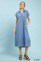 Living in Denim Midi Dress (Lt Denim)