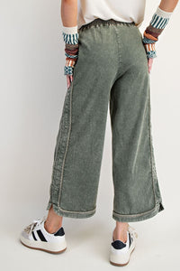 Mineral Washed Denim  (Olive)