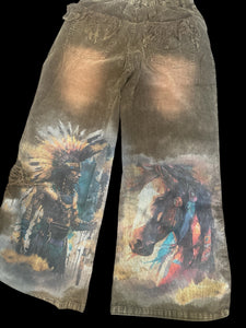 Warrior Rise Up Fringed Corduroy Pants
