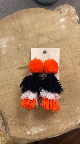 Astros Pom Pom Tassles Earrings