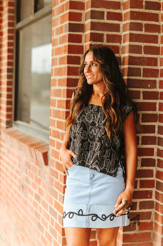 Howdy Hemline Skirt