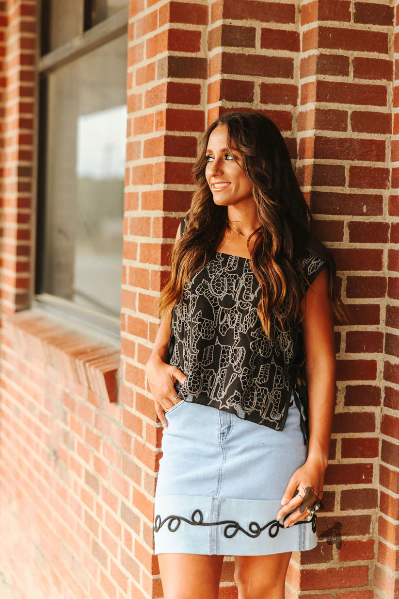 Howdy Hemline Skirt