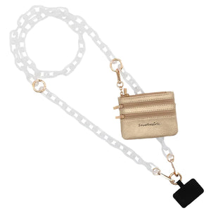 Clip & Go Ice Chain w/Zippered Pouch (Gold)