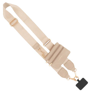 Clip & Go Strap w/Zippered Pouch (Taupe)