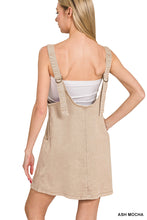 Harper Washed Denim Overall Dress (Ash Mocha)