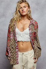 Rustic Patchwork Wanderer Top (Mulberry)