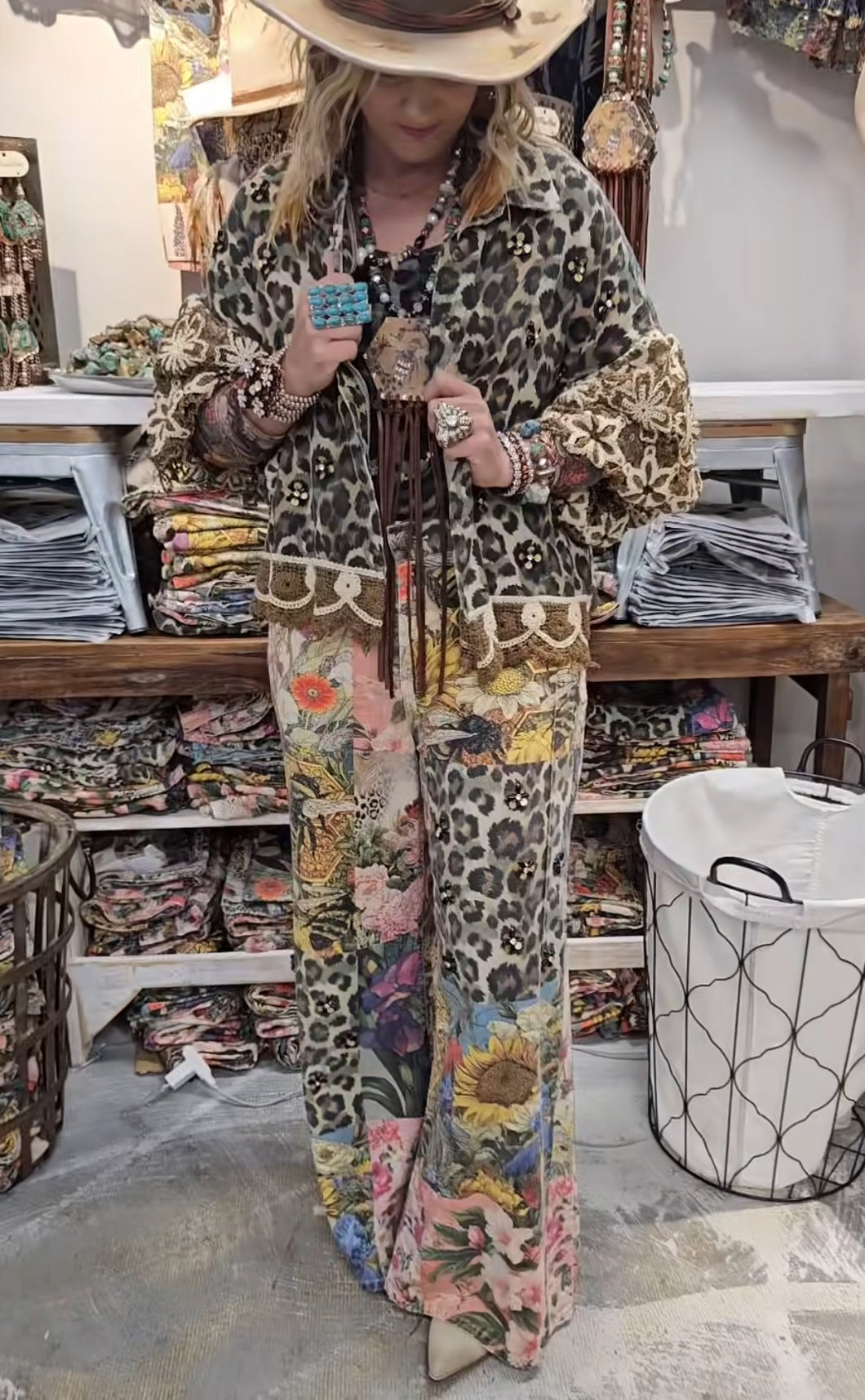 A Rare Bird Leopard Garden Pants