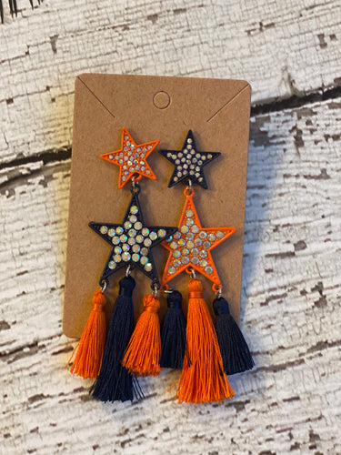 Astros Star and Tassels Earrings