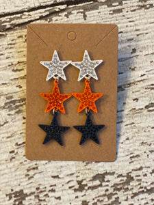 Astros Three Star Earrings