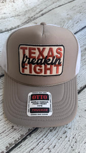 Texas Freakin Fight Otto Trucker Cap (Beige)