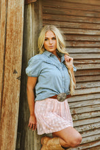 Rowdy Ruffles Top (Light Denim)