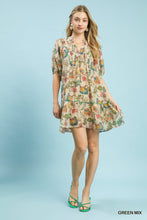 Bloom & Breeze Babydoll Dress (Green Mix)