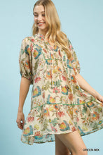 Bloom & Breeze Babydoll Dress (Green Mix)