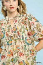 Bloom & Breeze Babydoll Dress (Green Mix)