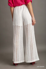 Luna Lace Crochet Fabric Pants  (White)