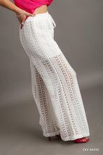 Luna Lace Crochet Fabric Pants  (White)