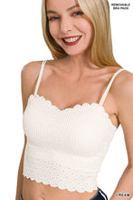 Sienna Seamless Lace Bralette (Cream)