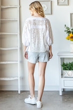 Daisy Days Washed Eyelet Top (White)