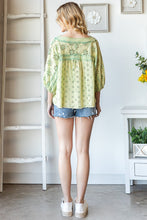 Daisy Days Washed Eyelet Top (Lime Green)