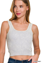 Brooklyn Stone Washed Ribbed Seamless Tank (Light Grey)