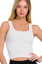 Brooklyn Stone Washed Ribbed Seamless Tank (Light Grey)