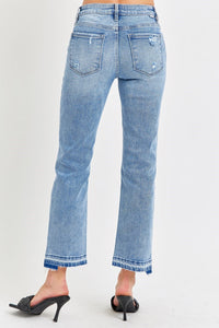 Mid Rise Ankle Straight Jeans (Light)