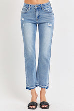 Mid Rise Ankle Straight Jeans (Light)