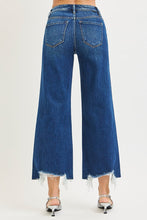 High Rise Crop Wide Leg Jeans (Dark)
