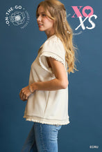 The Uptown Polo Zip Top (Ecru)