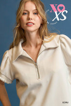 The Uptown Polo Zip Top (Ecru)