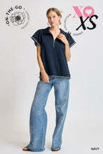 The Uptown Polo Zip Top (Navy)