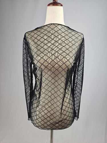Black Diamond Mesh Long Sleeve Top