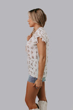 Branded Ruffled Sleeve Blouse