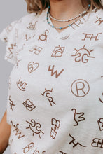 Branded Ruffled Sleeve Blouse