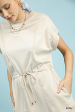 The Uptown Luxeknit Pleated Mini Dress (Ecru)