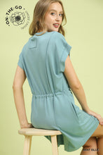 The Uptown Luxeknit Pleated Mini Dress (Mint Blue)