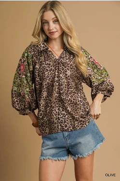 The Havana Wild Blouse (Olive)