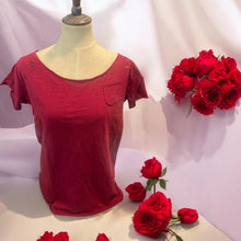 Tattered & Distressed Top (Cranberry)