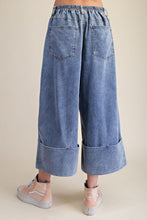 Patchwork Stone-Washed Cropped Denim Pants