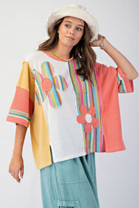 Daisy Haven Color Mix Tunic (Yellow White)