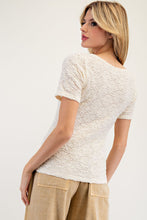 Camden Lace Short Sleeve Top (Ivory)